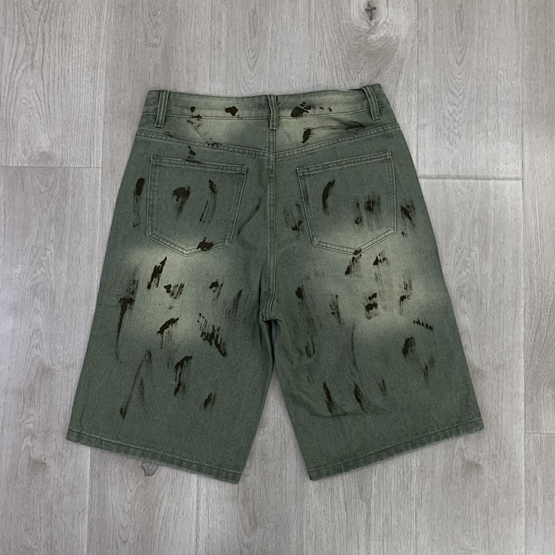 V806# P108 Vale Valley Forever SKITTLES JORTS Jean Shorts烫钻牛仔短裤