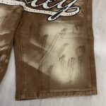 V806# P108 Vale Valley Forever SKITTLES JORTS Jean Shorts烫钻牛仔短裤
