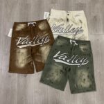 V806# P108 Vale Valley Forever SKITTLES JORTS Jean Shorts烫钻牛仔短裤
