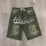 V806# P108 Vale Valley Forever SKITTLES JORTS Jean Shorts烫钻牛仔短裤