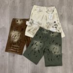 V806# P108 Vale Valley Forever SKITTLES JORTS Jean Shorts烫钻牛仔短裤