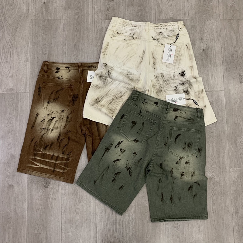 V806# P108 Vale Valley Forever SKITTLES JORTS Jean Shorts烫钻牛仔短裤