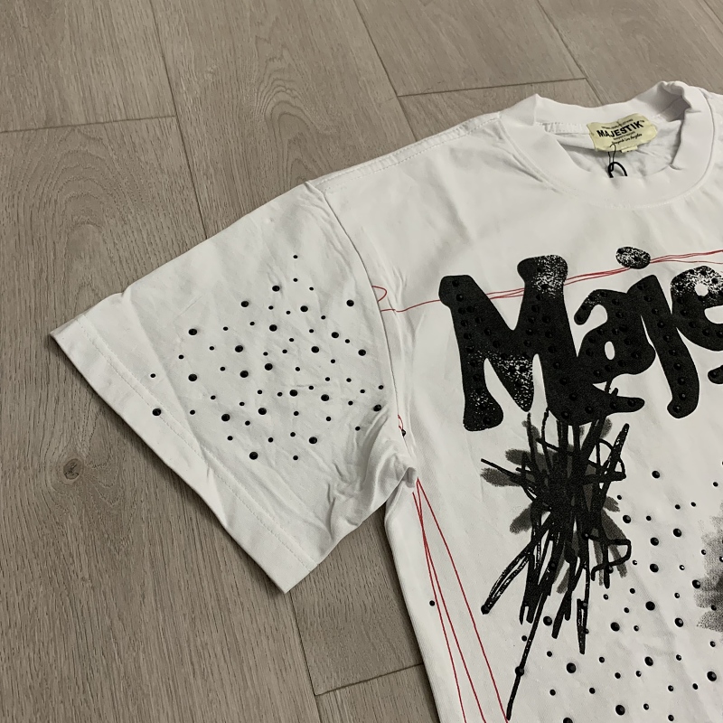 M118# P63 Majestik Tee 2026最新欧美街头潮牌烫钻时尚短袖T恤