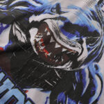 编号MA018，批67，MAJESTIK The World Shark Graphic烫钻做旧短袖