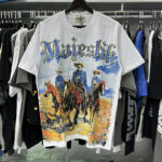 MA061，P65  MAJESTIK Cowboy Graphic Crop Tee烫钻