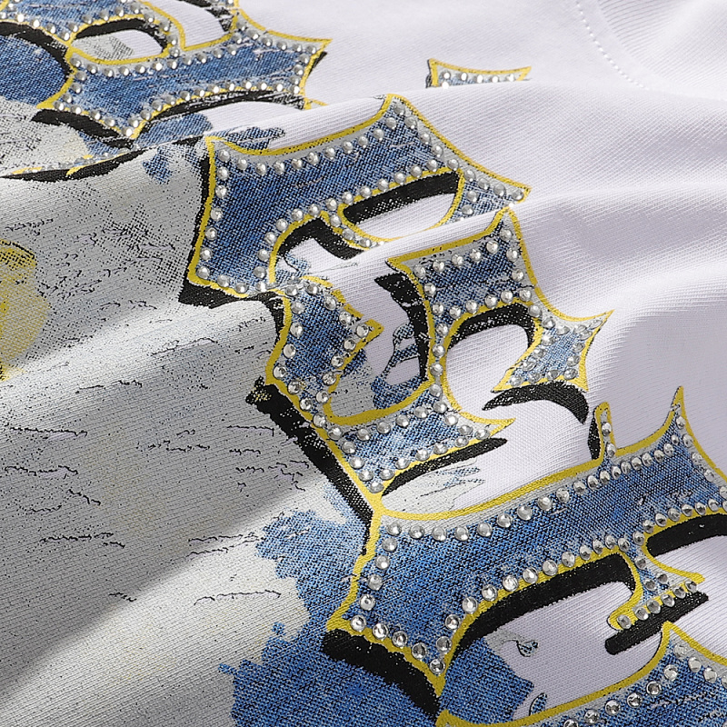 MA061，P65  MAJESTIK Cowboy Graphic Crop Tee烫钻