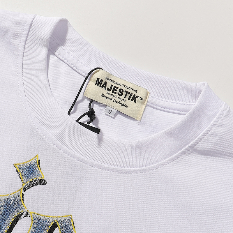 MA061，P65  MAJESTIK Cowboy Graphic Crop Tee烫钻