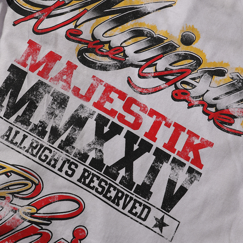 MA016P70，MAJESTIK The Spirit Tee自由女神印花烫钻短袖