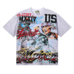 MA016P70，MAJESTIK The Spirit Tee自由女神印花烫钻短袖