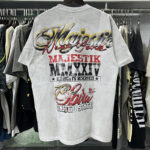 MA016P70，MAJESTIK The Spirit Tee自由女神印花烫钻短袖