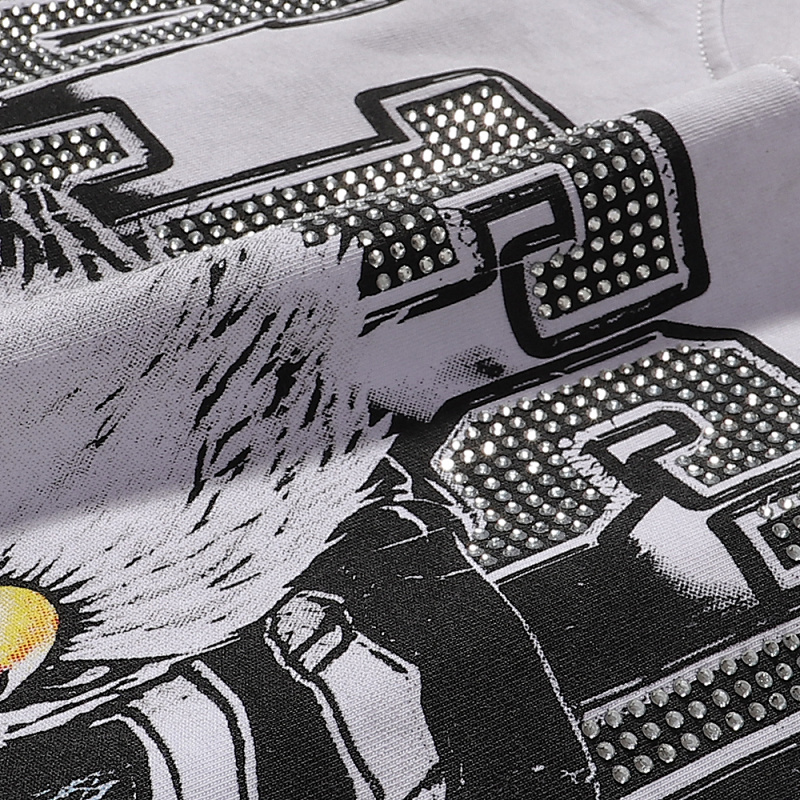 MA015，P65 MAJESTIK Eagle Football Graphic Crop Tee烫钻