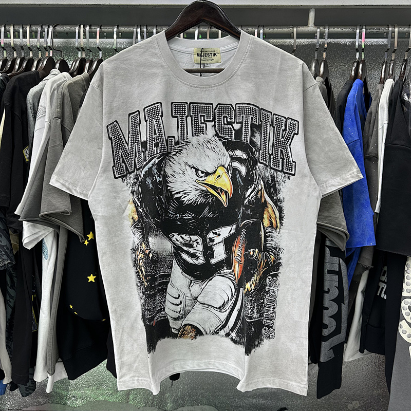 MA015，P65 MAJESTIK Eagle Football Graphic Crop Tee烫钻