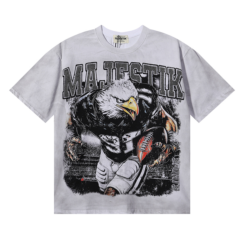 MA015，P65 MAJESTIK Eagle Football Graphic Crop Tee烫钻