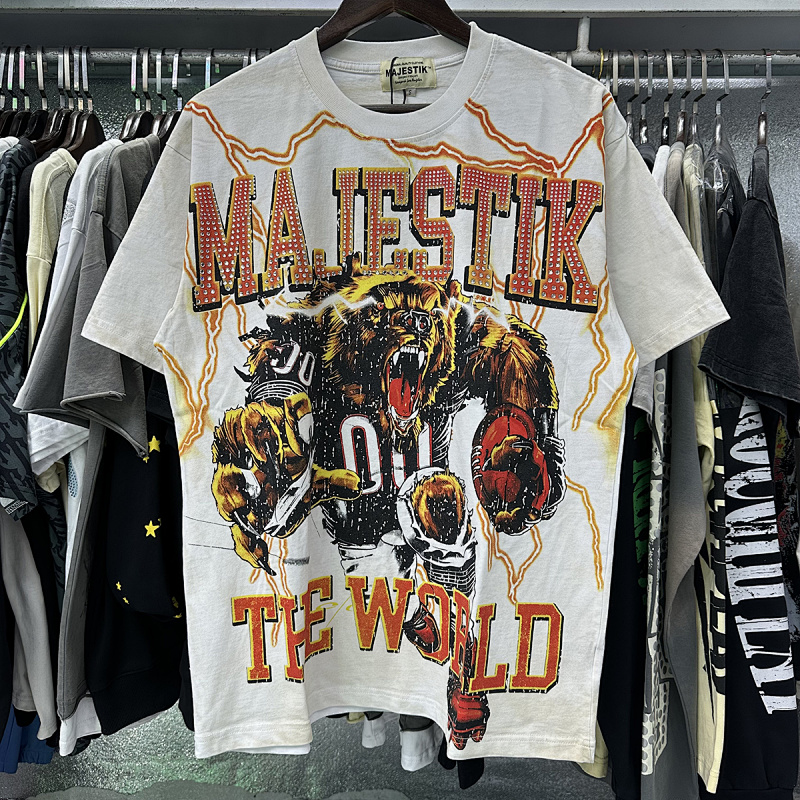 MA013P70，MAJESTIK The World Bear Tee烫钻短袖