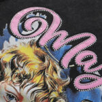 MA010，P65,MAJESTIK We Are Friend Garment Dyed Print Crop Tee烫钻