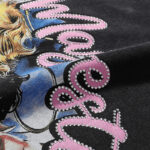 MA010，P65,MAJESTIK We Are Friend Garment Dyed Print Crop Tee烫钻
