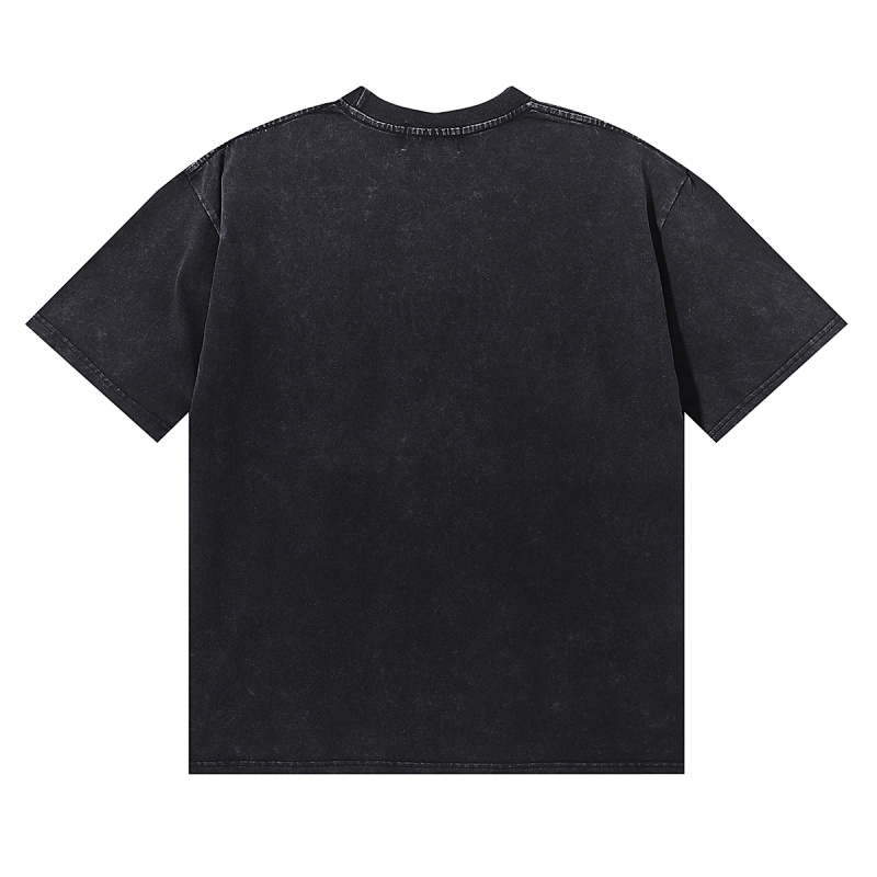 MA010，P65,MAJESTIK We Are Friend Garment Dyed Print Crop Tee烫钻