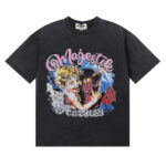 MA010，P65,MAJESTIK We Are Friend Garment Dyed Print Crop Tee烫钻