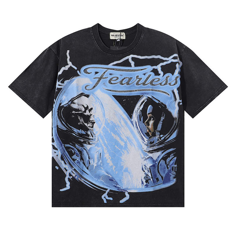 MA009P65，MAJESTIK Astronaut Graphic Crop Tee烫钻