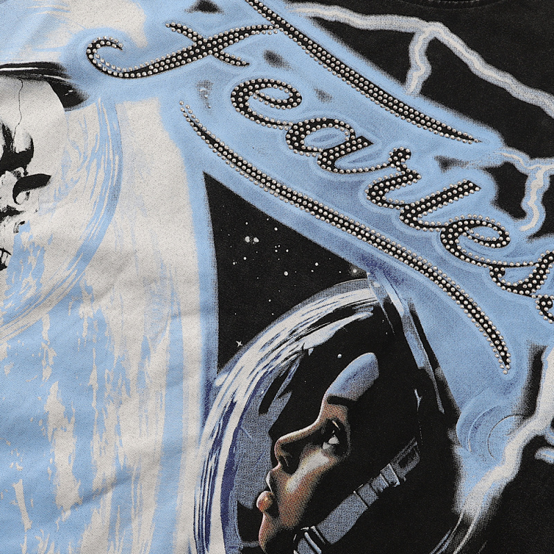 MA009P65，MAJESTIK Astronaut Graphic Crop Tee烫钻