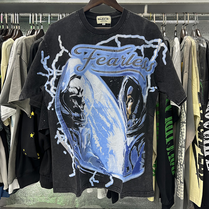 MA009P65，MAJESTIK Astronaut Graphic Crop Tee烫钻
