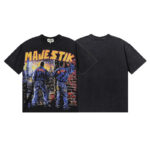 MA008P65，MAJESTIK Treet Artist Garment Dyed Print Crop Tee