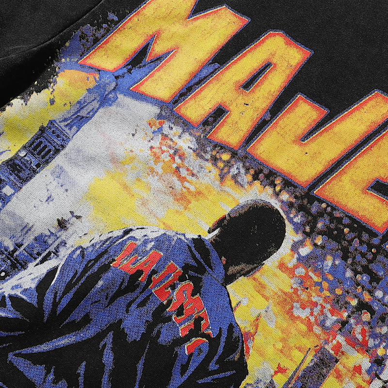 MA008P65，MAJESTIK Treet Artist Garment Dyed Print Crop Tee