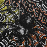 MA007P68，MAJESTIK Tarantula Garment Dyed Print Crop Tee烫钻设计