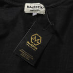 MA006，P65,MAJESTIK Department Garment Dyed Print Crop Tee烫钻
