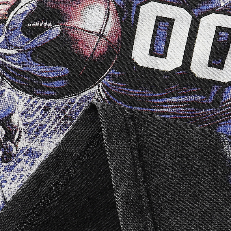 MA005P68，MAJESTIK Lion Football Graphic Crop Tee烫钻设计