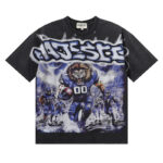 MA005P68，MAJESTIK Lion Football Graphic Crop Tee烫钻设计