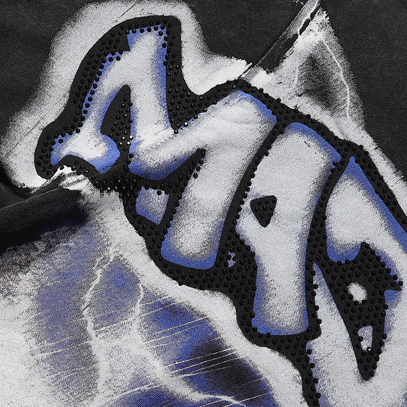 MA005P68，MAJESTIK Lion Football Graphic Crop Tee烫钻设计