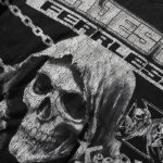 MA003P65，MAJESTIK Death Chain Garment Dyed Print Crop Tee烫钻