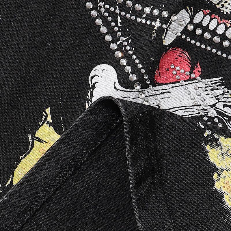 MA002P70，MAJESTIK Bulldog Graphic Crop Tee烫钻设计