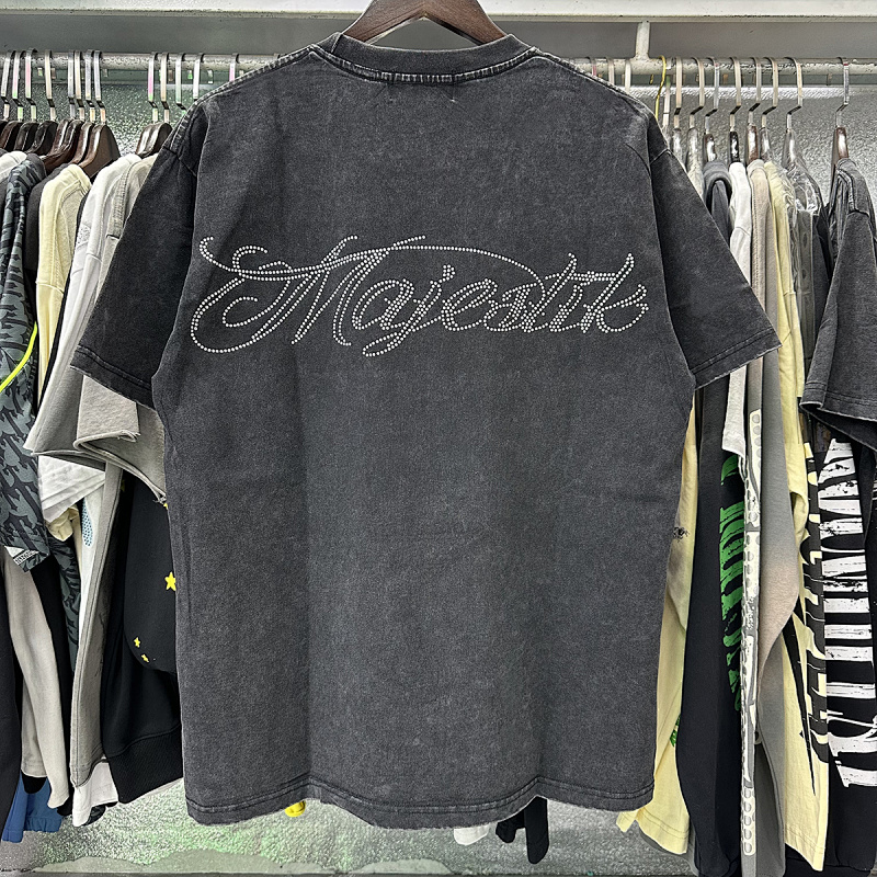 MA002P70，MAJESTIK Bulldog Graphic Crop Tee烫钻设计
