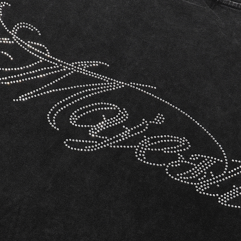 MA002P70，MAJESTIK Bulldog Graphic Crop Tee烫钻设计