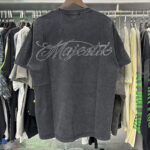 MA001P70，MAJESTIK Bulldog Football Graphic Crop Tee烫钻