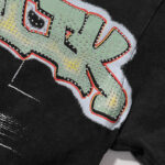 MA001P70，MAJESTIK Bulldog Football Graphic Crop Tee烫钻