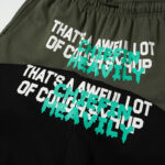 T2507#短裤｜P66 THAT'S A AWFUL LOT OF COUGH SYRUP 现货实拍 美式简约 休闲短裤 面料（fabric):纯棉卫衣毛圈380克 码数（size）：S-M- L-