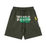 T2507#短裤｜P66 THAT'S A AWFUL LOT OF COUGH SYRUP 现货实拍 美式简约 休闲短裤 面料（fabric):纯棉卫衣毛圈380克 码数（size）：S-M- L-