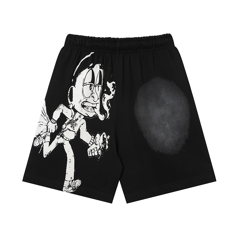 T2507#短裤｜P66 THAT'S A AWFUL LOT OF COUGH SYRUP 现货实拍 美式简约 休闲短裤 面料（fabric):纯棉卫衣毛圈380克 码数（size）：S-M- L-