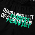 T2507#短裤｜P66 THAT'S A AWFUL LOT OF COUGH SYRUP 现货实拍 美式简约 休闲短裤 面料（fabric):纯棉卫衣毛圈380克 码数（size）：S-M- L-