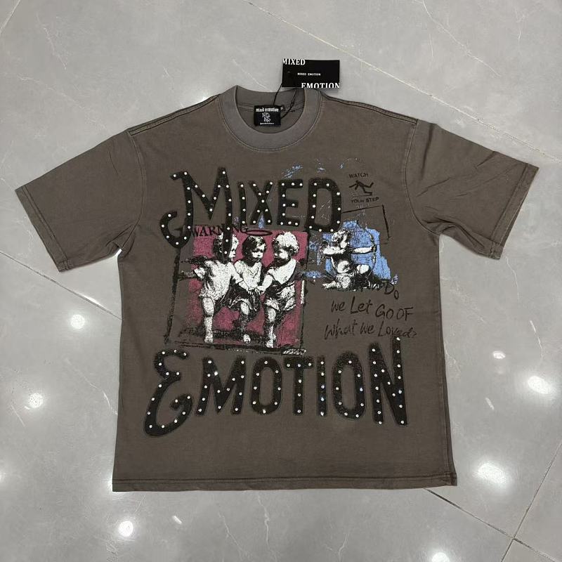EM148  印花洗水烫钻短袖  P56