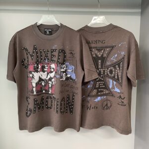 EM148  印花洗水烫钻短袖  P56