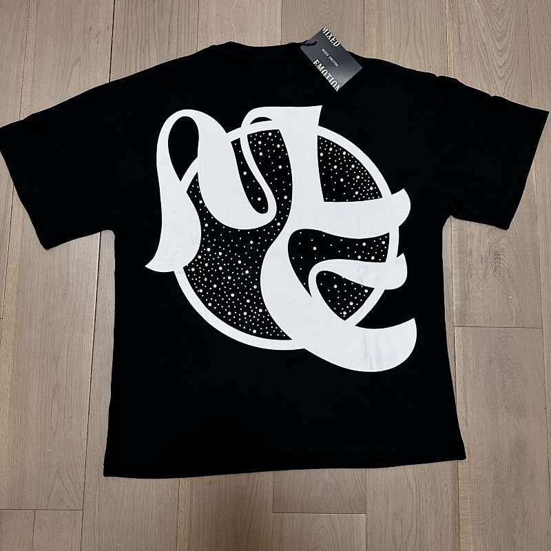9937#活性黑双纱s~xl 重磅280克p55