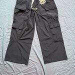EM137 刺绣梭织工装喇叭裤   P103