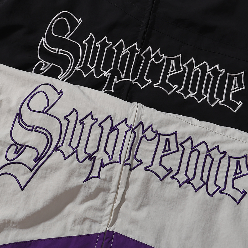 801   p145 Supreme 连帽美式潮流夹克 黑色 杏色 SMLXL 尺码 S M L XL 衣长 68-70-72-74 胸围 124-128-132-136 袖长 80-81-82-83