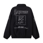 801   p145 Supreme 连帽美式潮流夹克 黑色 杏色 SMLXL 尺码 S M L XL 衣长 68-70-72-74 胸围 124-128-132-136 袖长 80-81-82-83