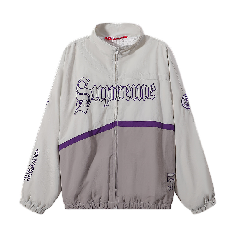 801   p145 Supreme 连帽美式潮流夹克 黑色 杏色 SMLXL 尺码 S M L XL 衣长 68-70-72-74 胸围 124-128-132-136 袖长 80-81-82-83