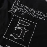 801   p145 Supreme 连帽美式潮流夹克 黑色 杏色 SMLXL 尺码 S M L XL 衣长 68-70-72-74 胸围 124-128-132-136 袖长 80-81-82-83